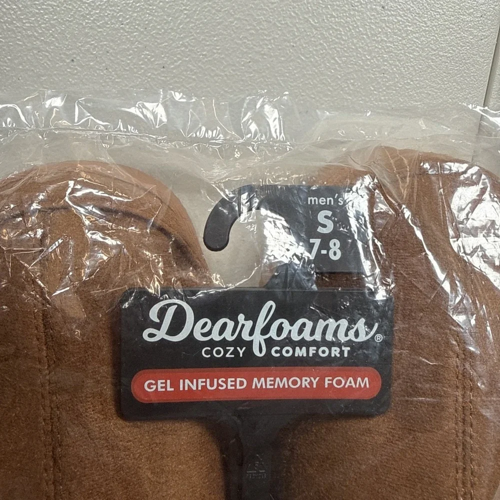 Dearfoams Brown Men's Slippers 7-8 New in Bag